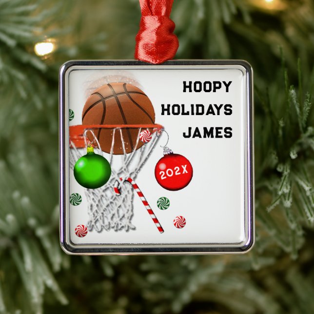 Basketball Player Collectif Ornament Aus Metall (Baum)