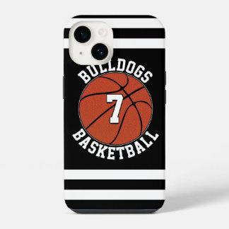 Basketball Player Custom Team Name Jersey Nummer iPhone 14 Hülle