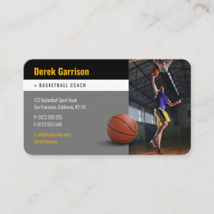 Basketball Player Foto   Basketballtrainer Visitenkarte