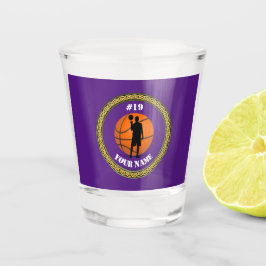 Basketball-Player für Shot Glass - Name und Nummer Schnapsglas