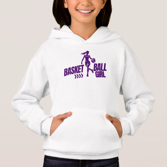 Basketball Player Girl, Geburtstagsgeschenk, Team Hoodie (Vorderseite)