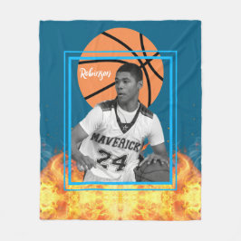 Basketball Player Personalisiertes Foto Fleecedecke