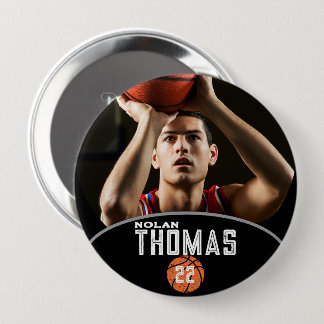 Basketball Player Personalized Picture Name Number Button
