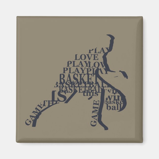 basketball player silhouette magnet (Vorne)