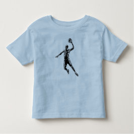 Basketball Player Slam Dunk Dunkles Design Kleinkind T-shirt