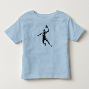 Basketball Player Slam Dunk Dunkles Design Kleinkind T-shirt