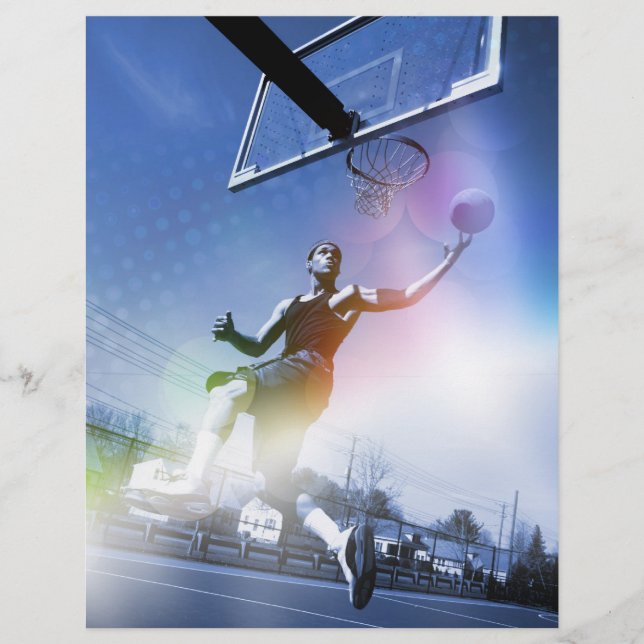 Basketball Player Slam Dunk Flyer (Vorne)