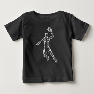 Basketball Player Slam Dunk Lichtdesign Baby T-shirt
