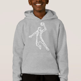 Basketball Player Slam Dunk Lichtdesign Hoodie