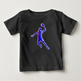 Basketball Player Slam Dunk, Rot und Blau Design Baby T-shirt