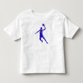 Basketball Player Slam Dunk, Rot und Blau Design Kleinkind T-shirt