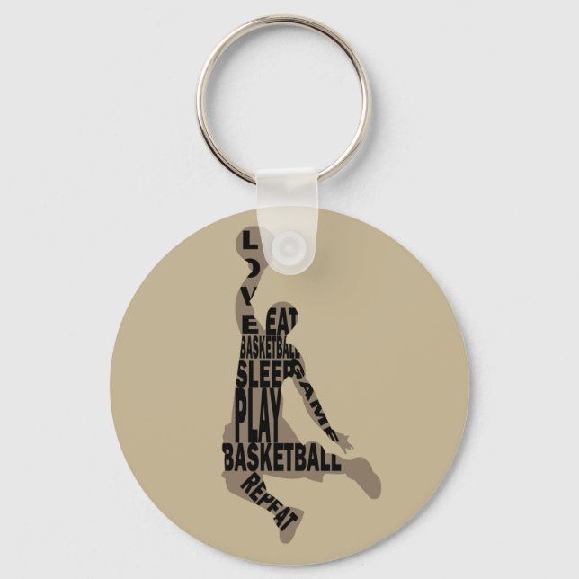 Basketball-Player-Slam mit Volltext Schlüsselanhänger (Vorderseite)