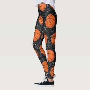Basketball-Player Sportball Ball Eleganter Schwarz Leggings