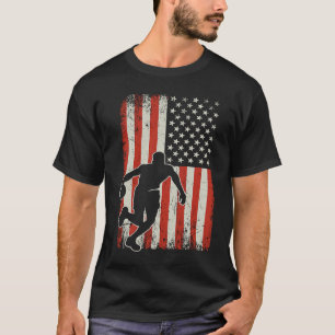 Basketball Player USA Vintage Flagge T-Shirt