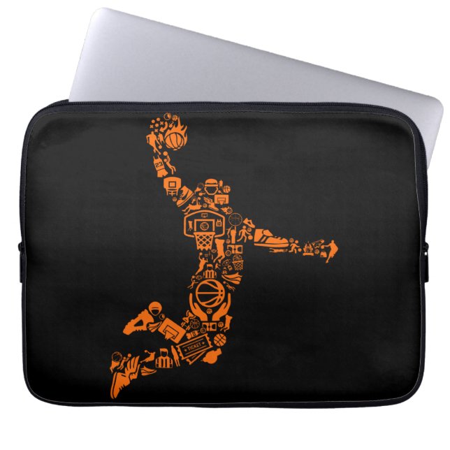 Basketball Player Vintage Laptopschutzhülle (Vorderseite)