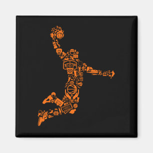 Basketball Player Vintage Magnet
