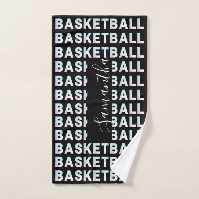 Basketball Players Name Personalisiert Holograph N Handtuch (Handtuch)