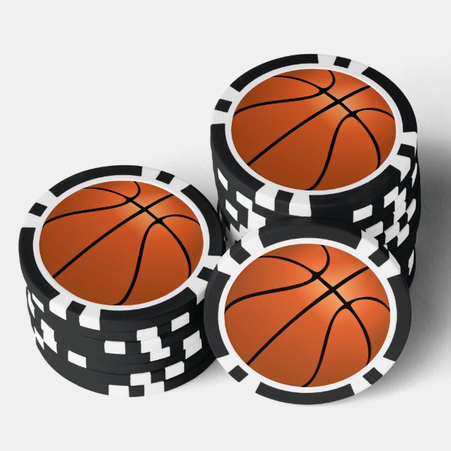Basketball-Poker-Chips Pokerchips (Stapel)