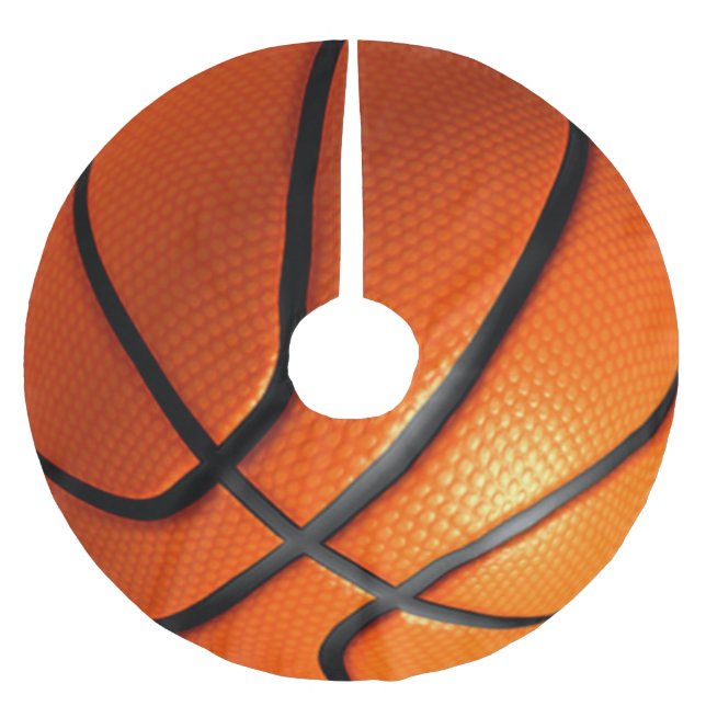 Basketball Polyester Weihnachtsbaumdecke (Vorderseite)