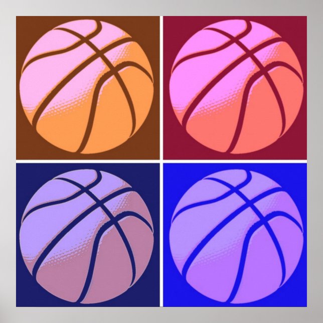Basketball Pop Drucken Poster (Vorne)