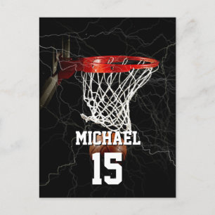 Basketball Pop hinzufügen Feiertagspostkarte