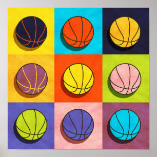 Basketball Pop Kunst Poster