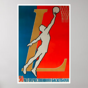 Basketball Poster Russischer Sportdruck Russland K