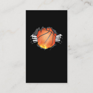 Basketball Power Burning Flames Sportklub Visitenkarte