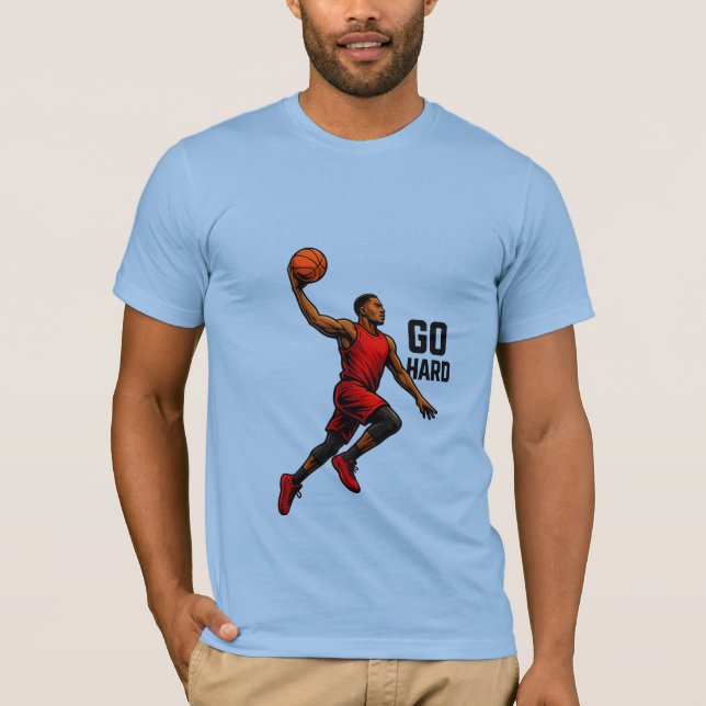 Basketball Power Move T - Shirt - Starke Einstellu (Vorderseite)