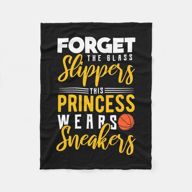 Basketball Princess trägt Sneakers Fleecedecke (Vorderseite)