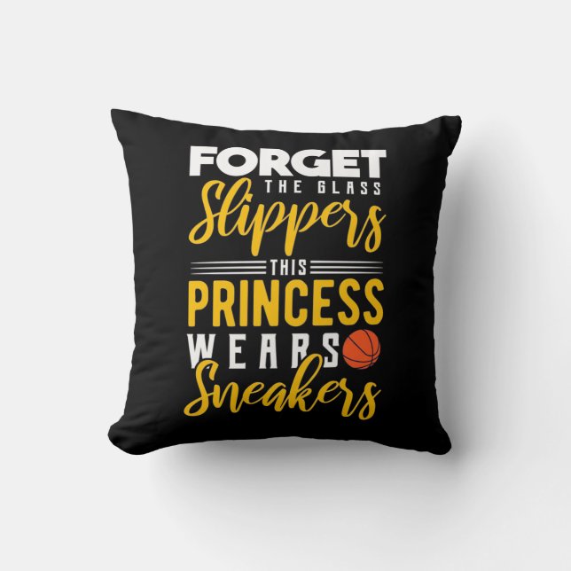 Basketball Princess trägt Sneakers Kissen (Vorderseite)