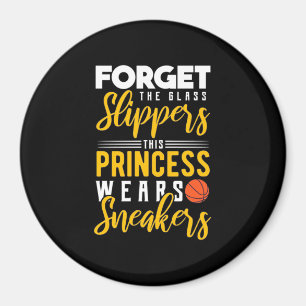 Basketball Princess trägt Sneakers Magnet