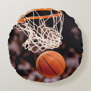 Basketball-Punktestand Rundes Kissen