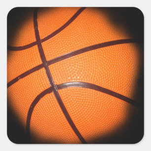 Basketball Quadratischer Aufkleber