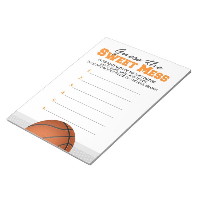 Basketball rät die süße Spielantwort Notizblock (angewinkelt)