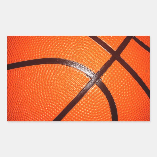 Basketball Rechteckiger Aufkleber (Vorderseite)