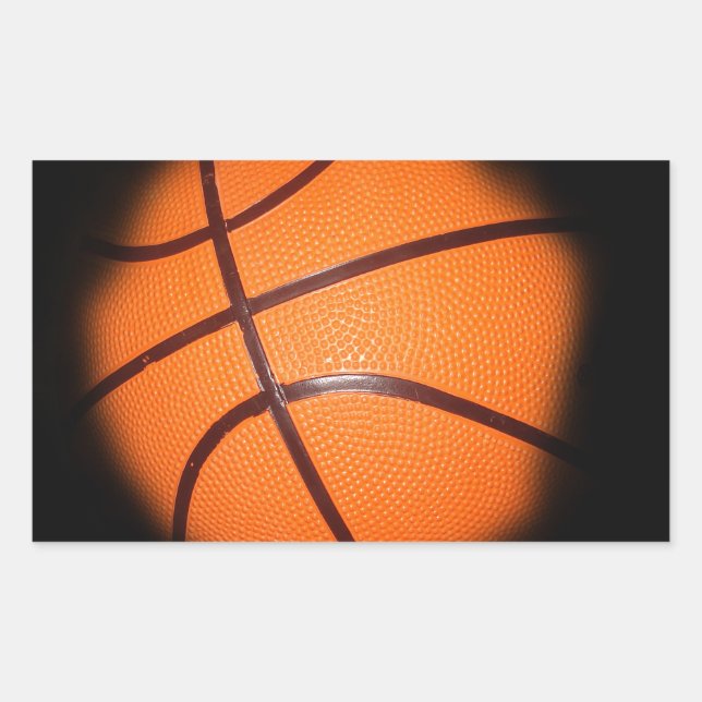 Basketball Rechteckiger Aufkleber (Vorderseite)