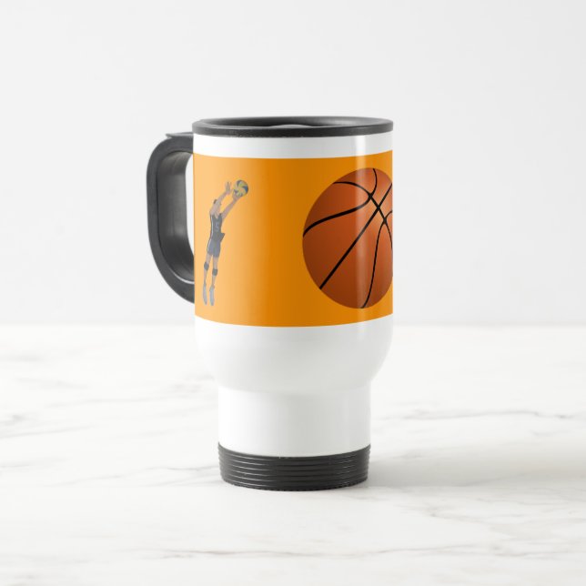 BASKETBALL REISEBECHER (Vorderseite Links)