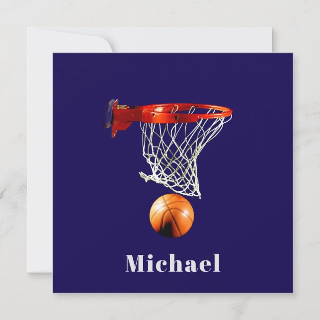 Basketball Replace with Your Name Card (Vorderseite)