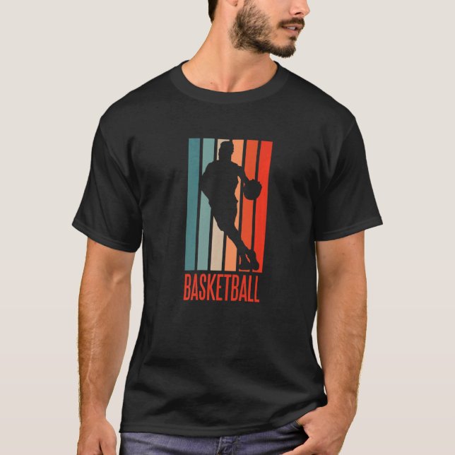 Basketball retro vintage basketball player  2 T-Shirt (Vorderseite)