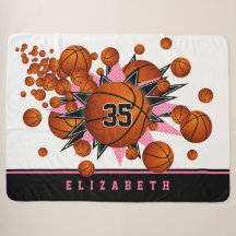 Basketball Rosa schwarze Sterne Mädchen Sportplatz