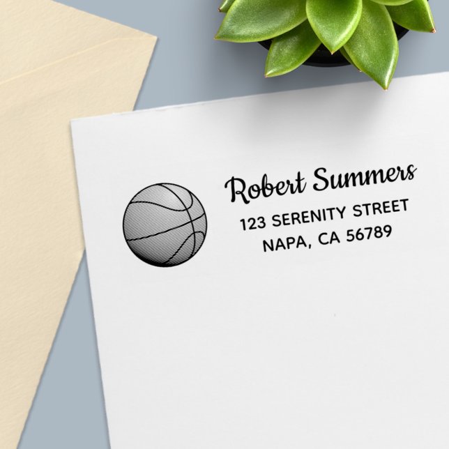 Basketball-Rücksendeadresse Permastempel (Von Creator hochgeladen)