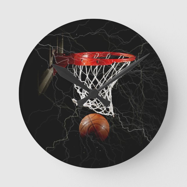 Basketball Runde Wanduhr (Vorderseite)