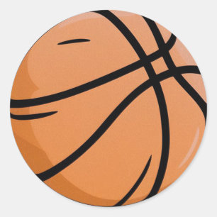 Basketball Runder Aufkleber