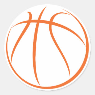 Basketball Runder Aufkleber