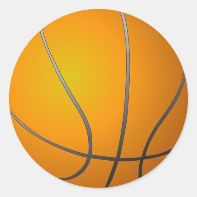 Basketball Runder Aufkleber (Vorderseite)