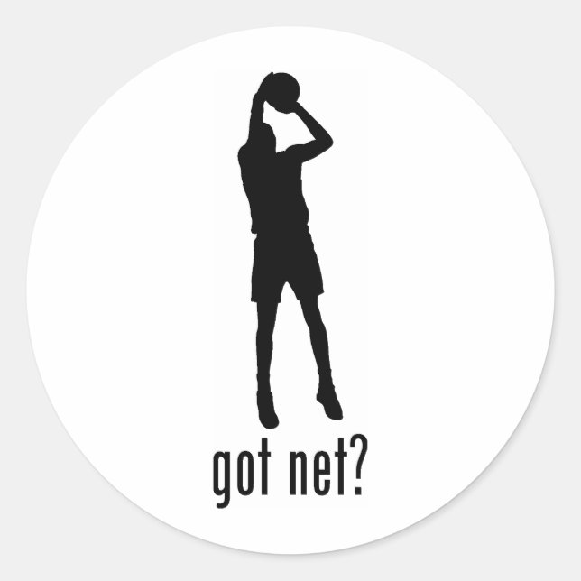 Basketball Runder Aufkleber (Vorderseite)