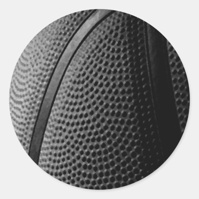 Basketball Runder Aufkleber (Vorderseite)