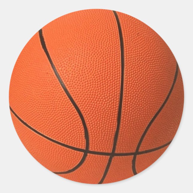 Basketball Runder Aufkleber (Vorderseite)