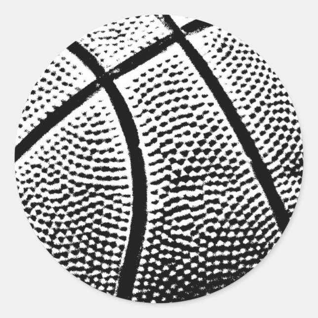 Basketball Runder Aufkleber (Vorderseite)